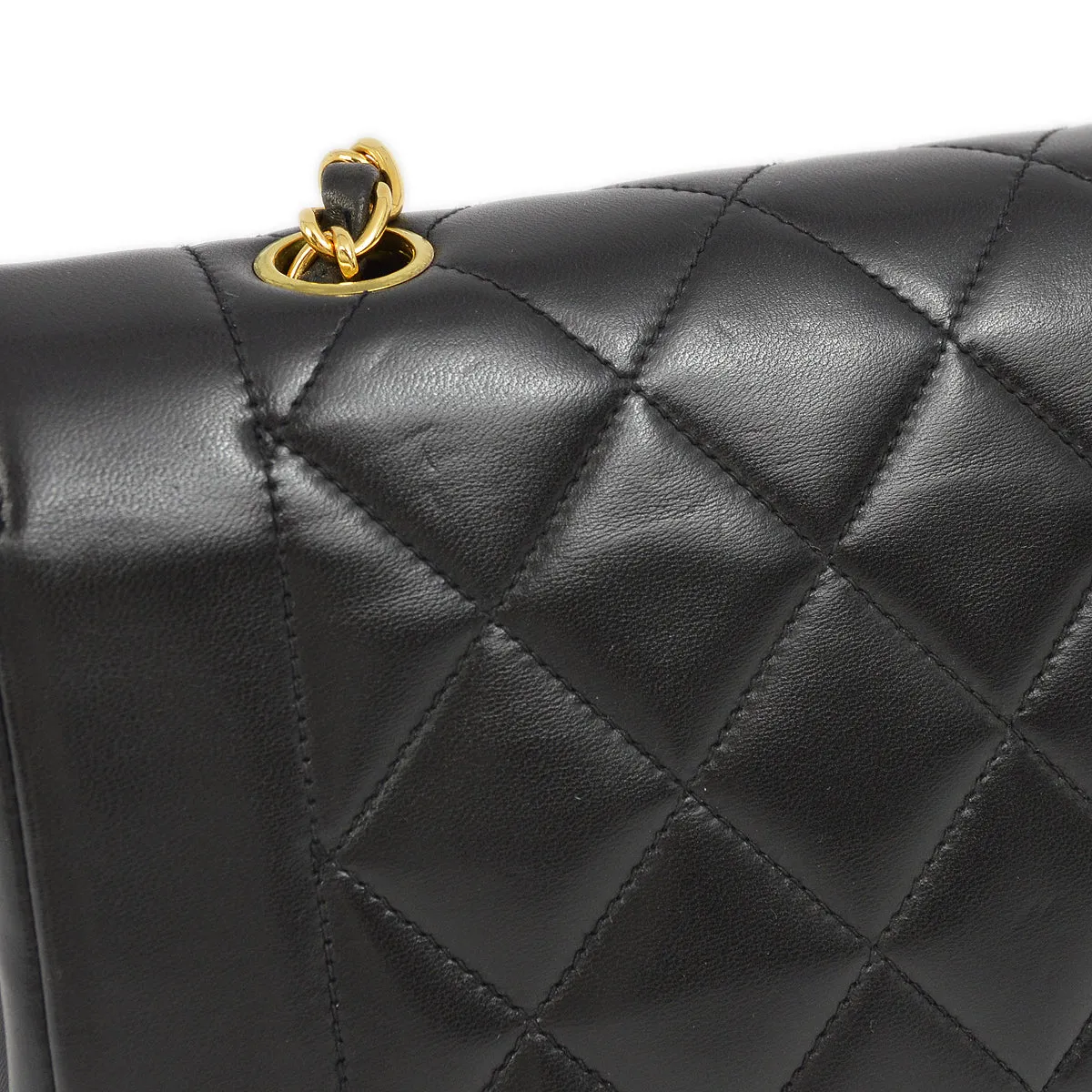 Chanel Black Lambskin Small Diana Shoulder Bag