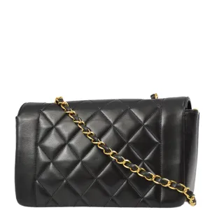 Chanel Black Lambskin Small Diana Shoulder Bag