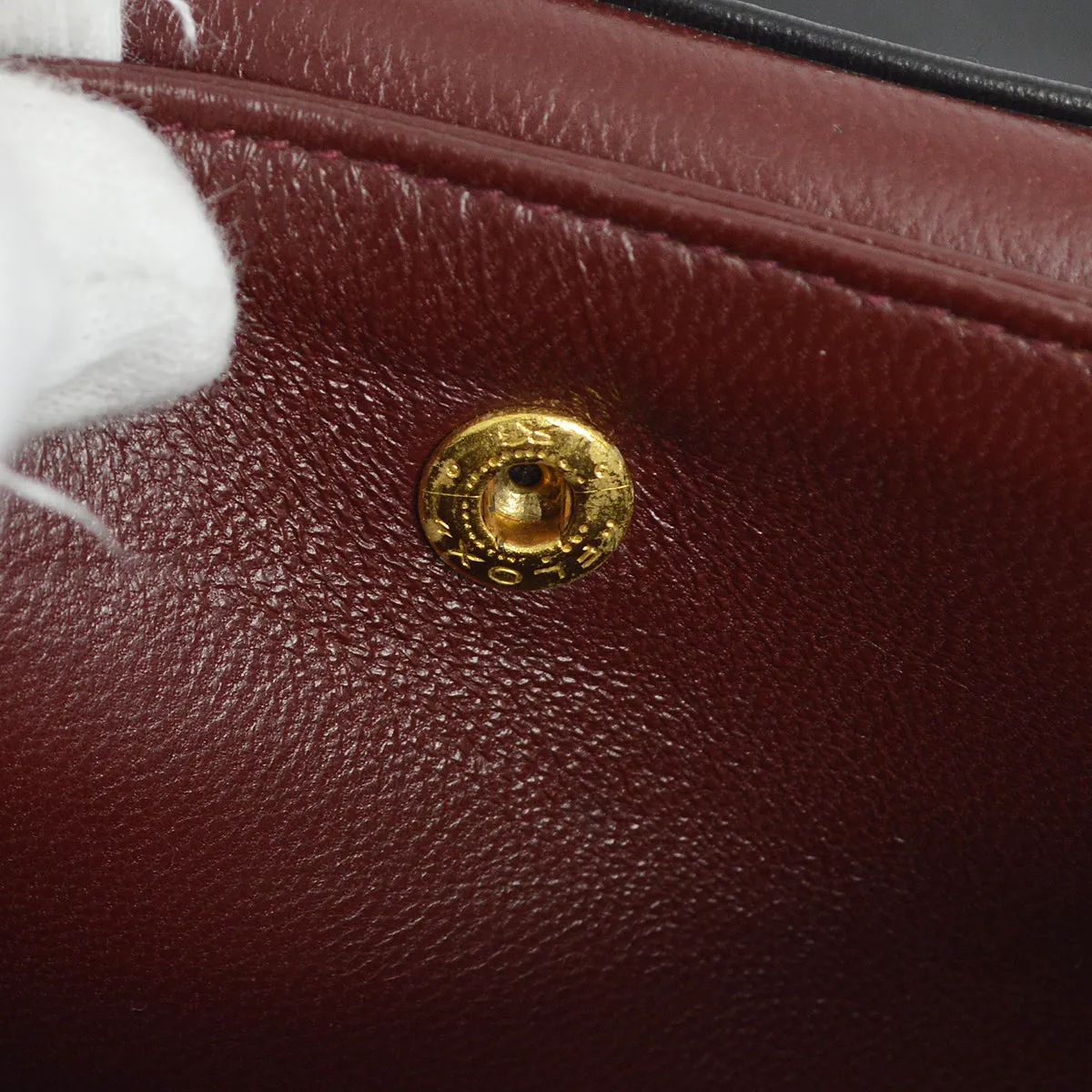 Chanel Black Lambskin Straight Flap Shoulder Bag