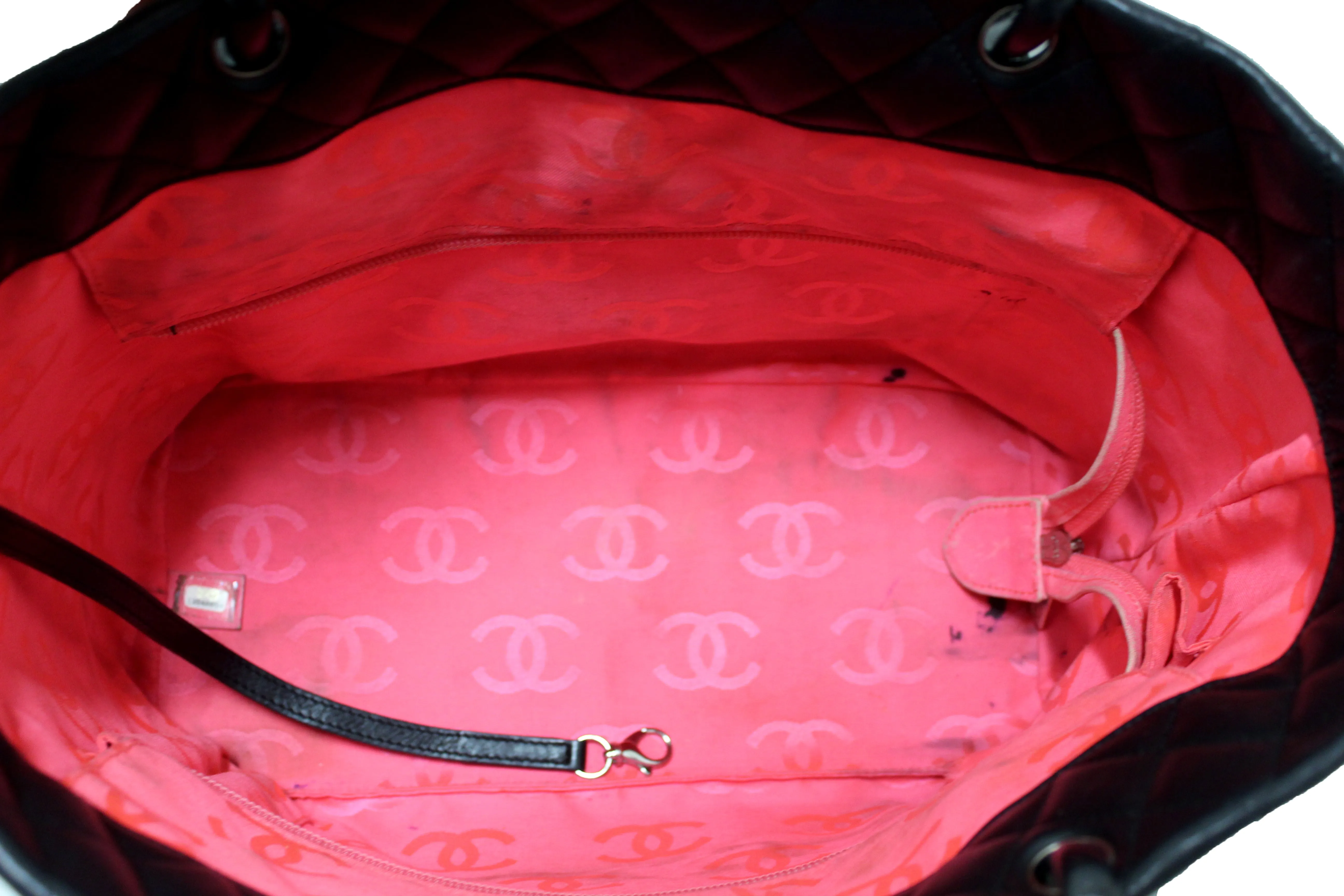 Chanel Black Quilted Calfskin Leather Large Cambon Tote Shoulder Bag