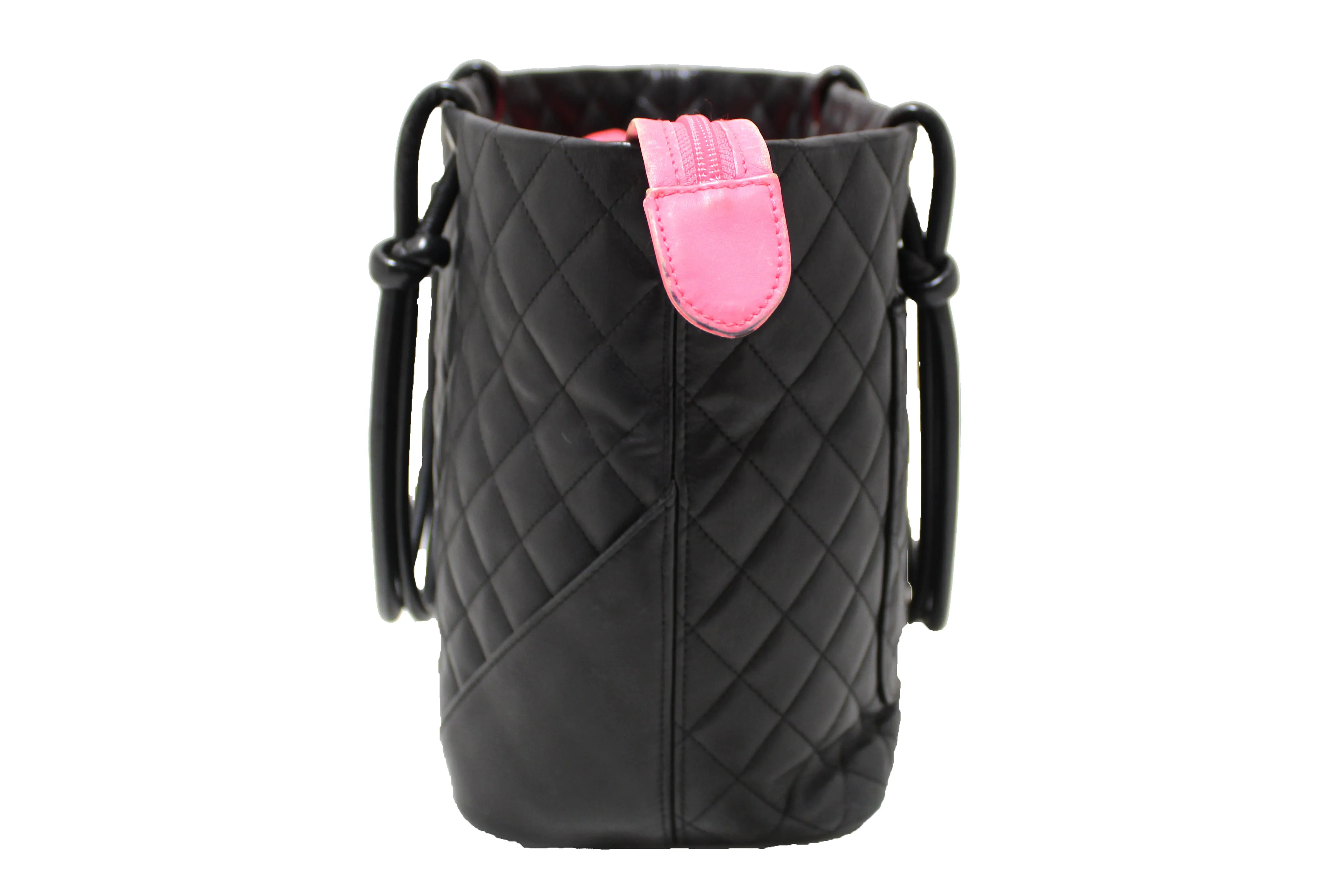 Chanel Black Quilted Calfskin Leather Large Cambon Tote Shoulder Bag