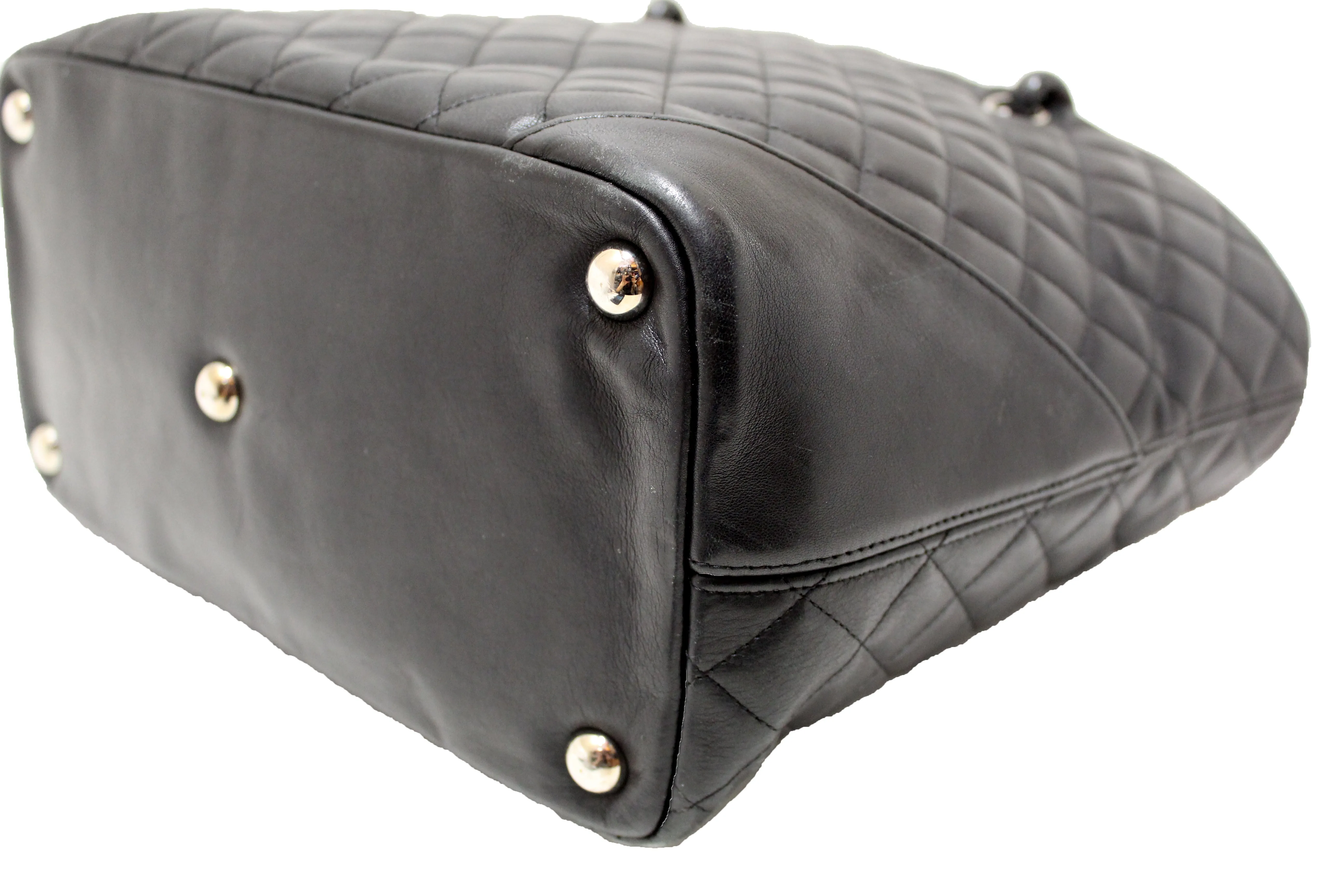 Chanel Black Quilted Calfskin Leather Large Cambon Tote Shoulder Bag