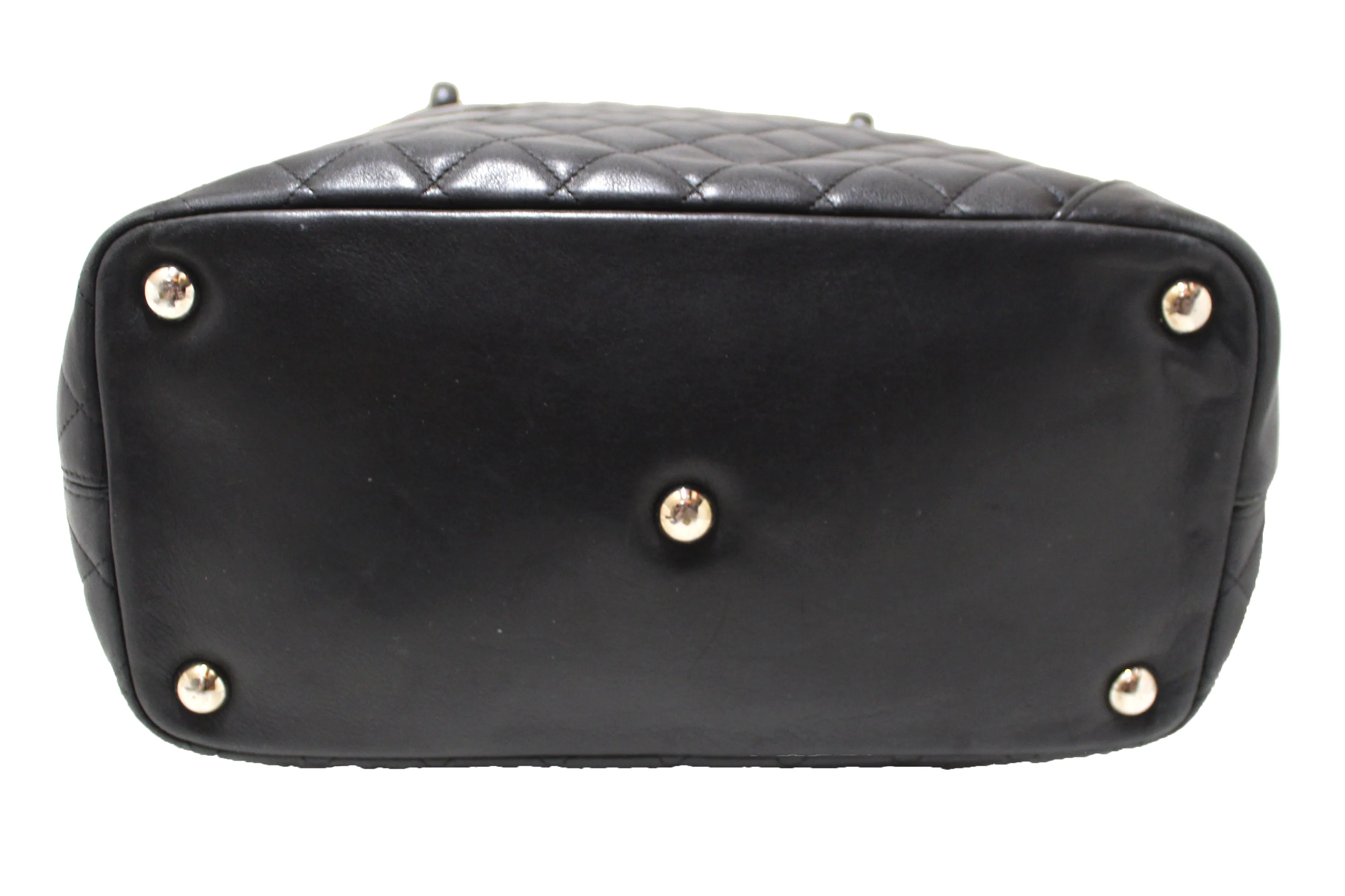 Chanel Black Quilted Calfskin Leather Large Cambon Tote Shoulder Bag