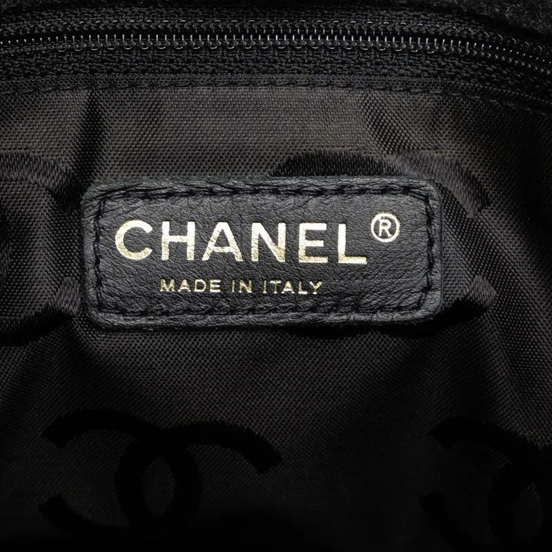 Chanel CC Wild Stitch Chain Tote  Cotton Shoulder Bag in Excellent condition