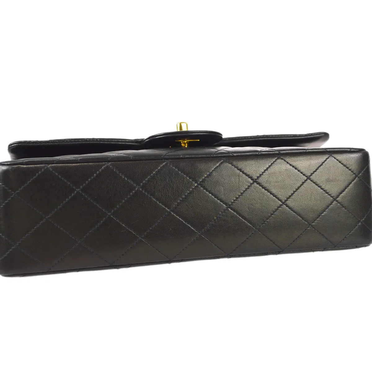 CHANEL Classic Double Flap Medium Shoulder Bag Black Lambskin 67283