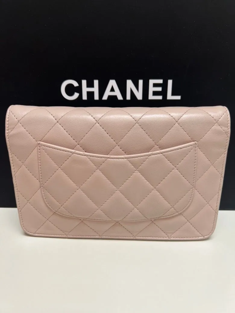 CHANEL Classic Flap Bag Beige Leather Shoulder Bag