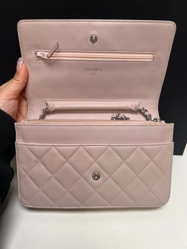 CHANEL Classic Flap Bag Beige Leather Shoulder Bag
