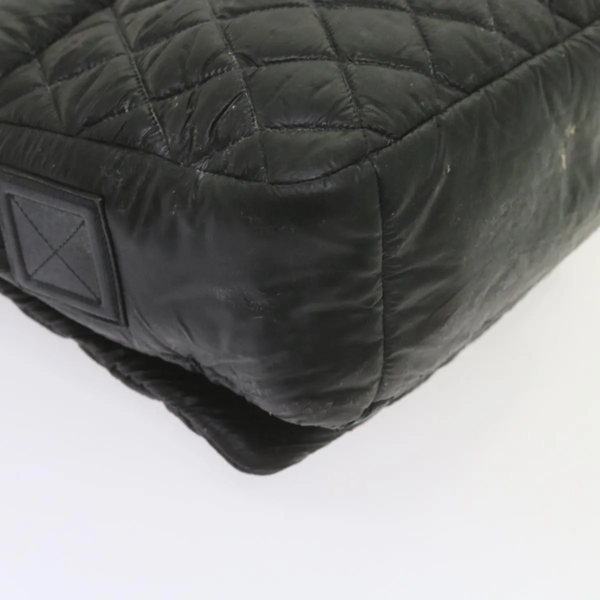 CHANEL Cococoon Shoulder Bag Nylon Black CC Auth bs10518