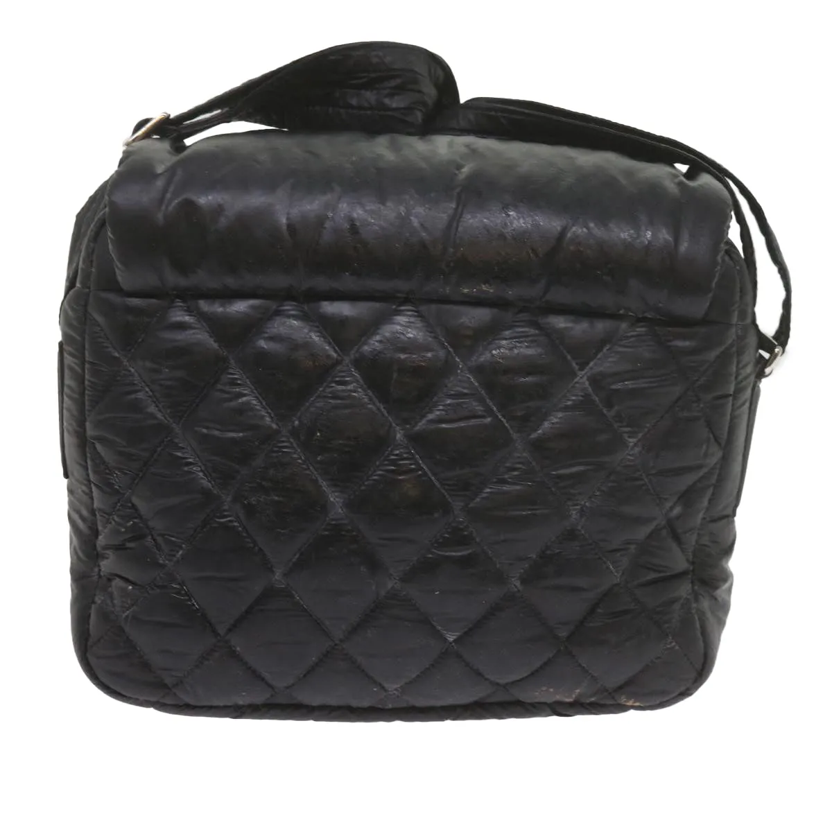 CHANEL Cococoon Shoulder Bag Nylon Black CC Auth bs10518