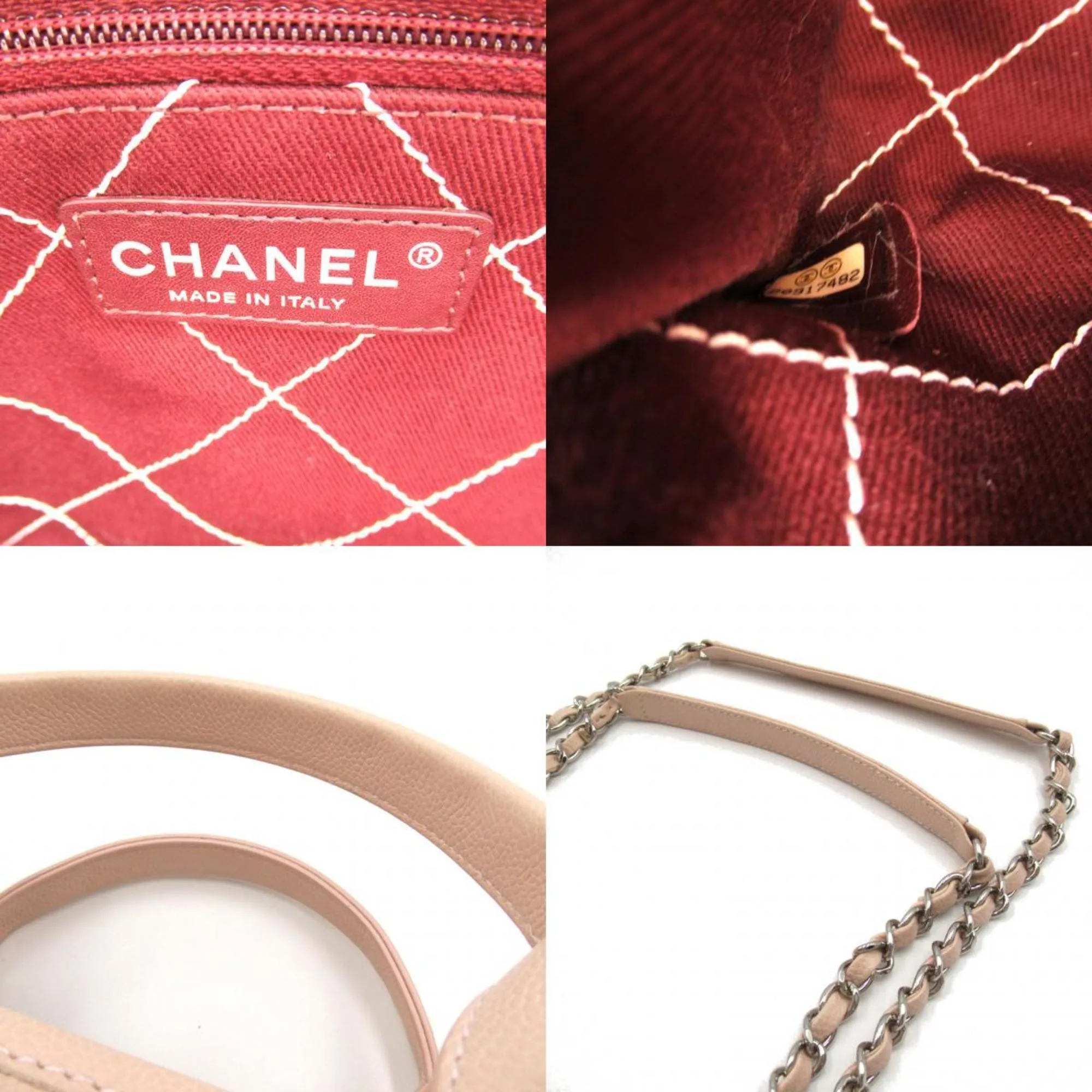 CHANEL Deauville 2-way shoulder bag, caviar skin (grained calfskin), women's, pink