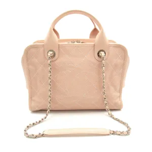 CHANEL Deauville 2-way shoulder bag, caviar skin (grained calfskin), women's, pink