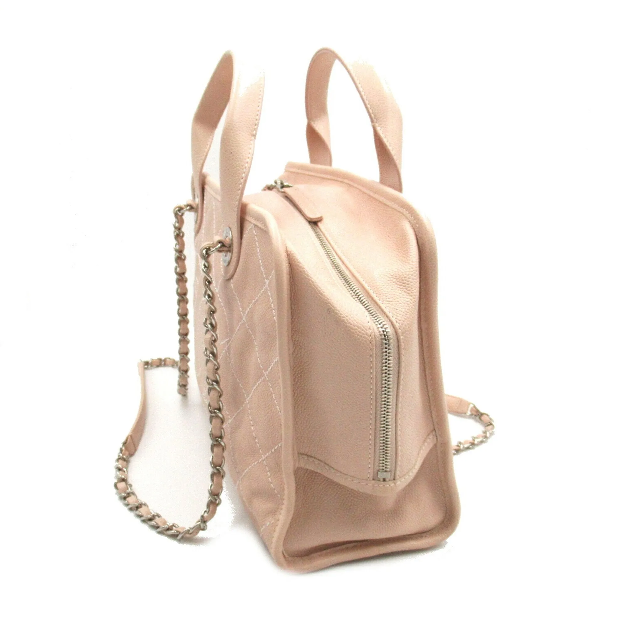 CHANEL Deauville 2-way shoulder bag, caviar skin (grained calfskin), women's, pink