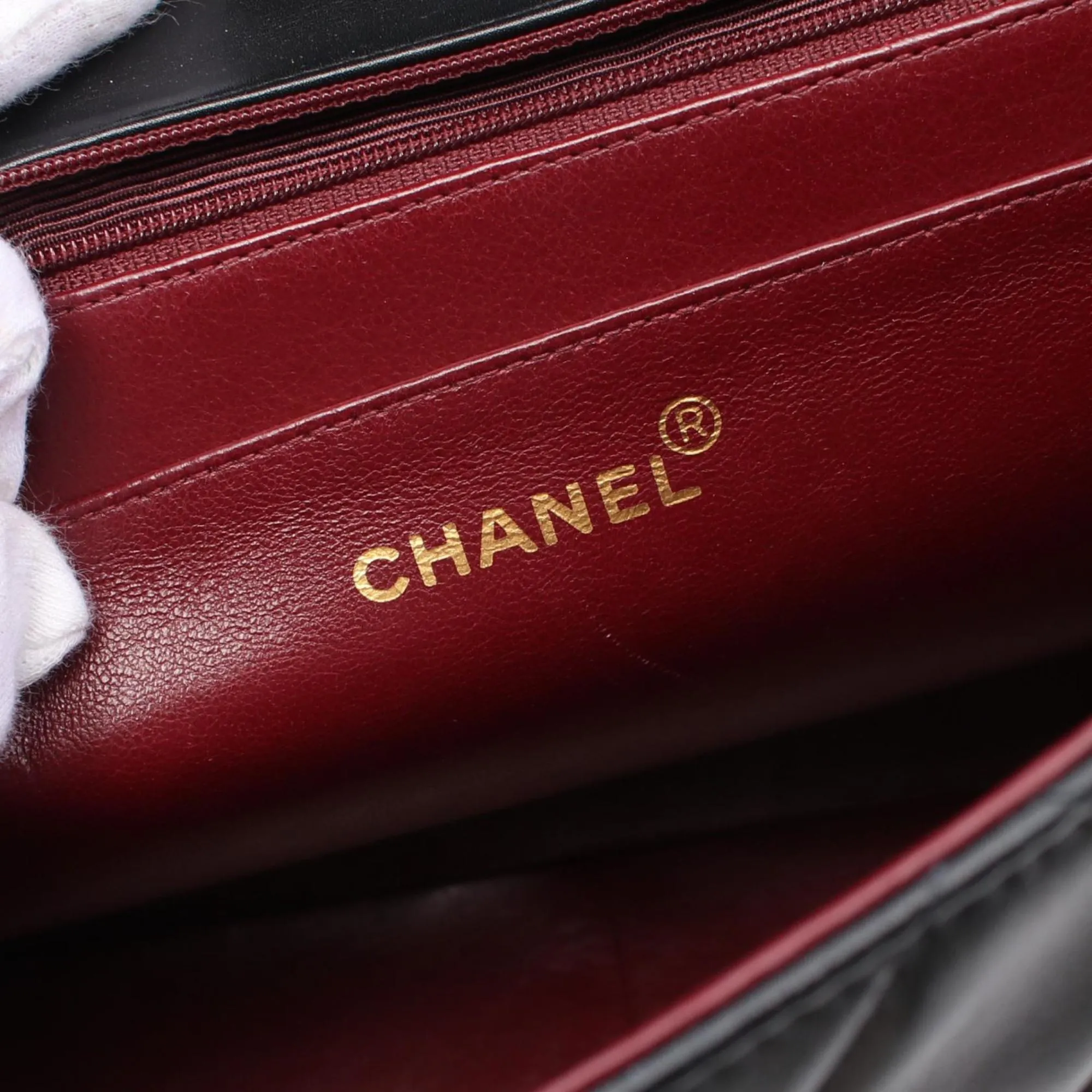 CHANEL Deca Matelasse 34 Shoulder Bag, Lambskin, Women's, Black