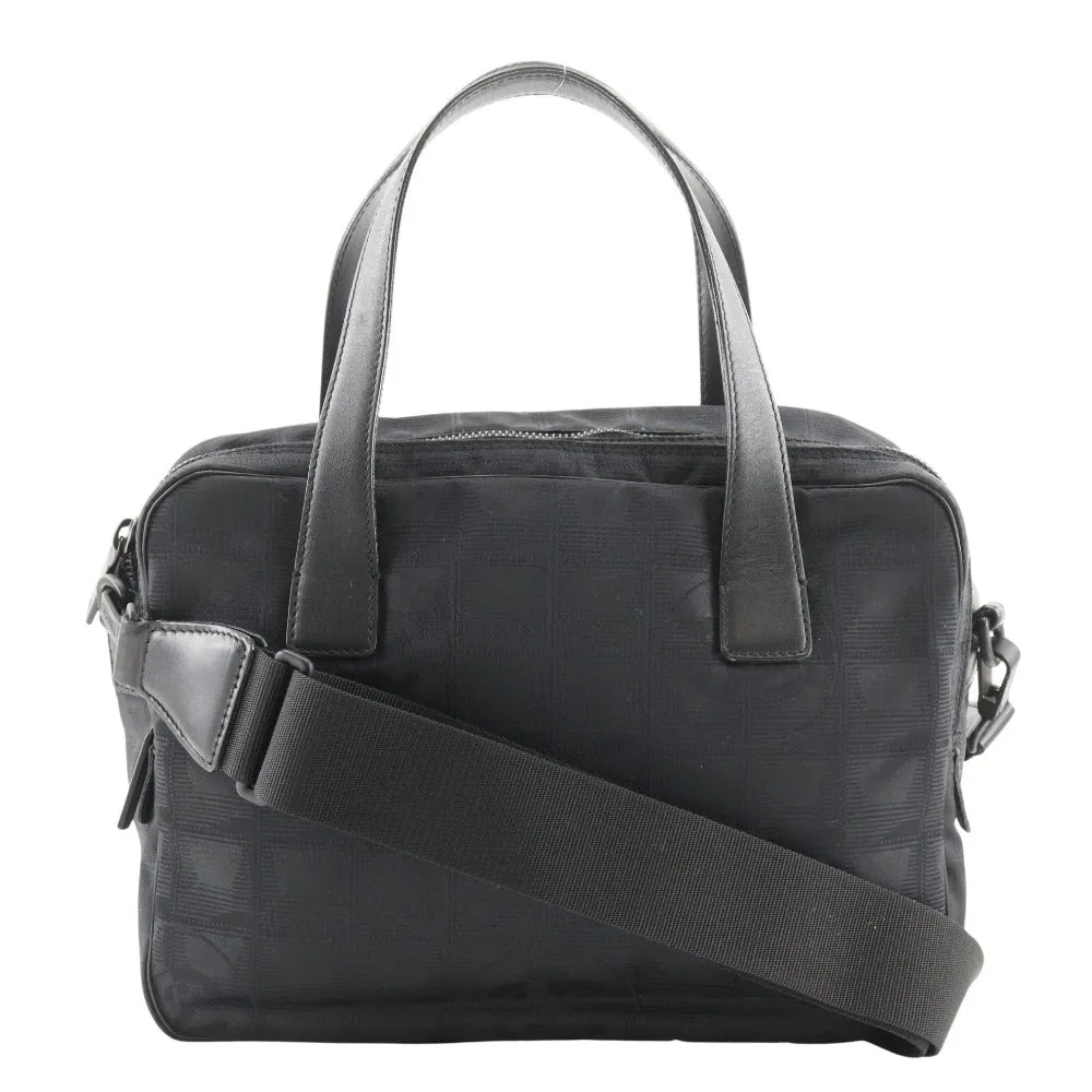 CHANEL Handbag A15973 Nylon canvas black 2WAYShoulder New travel line