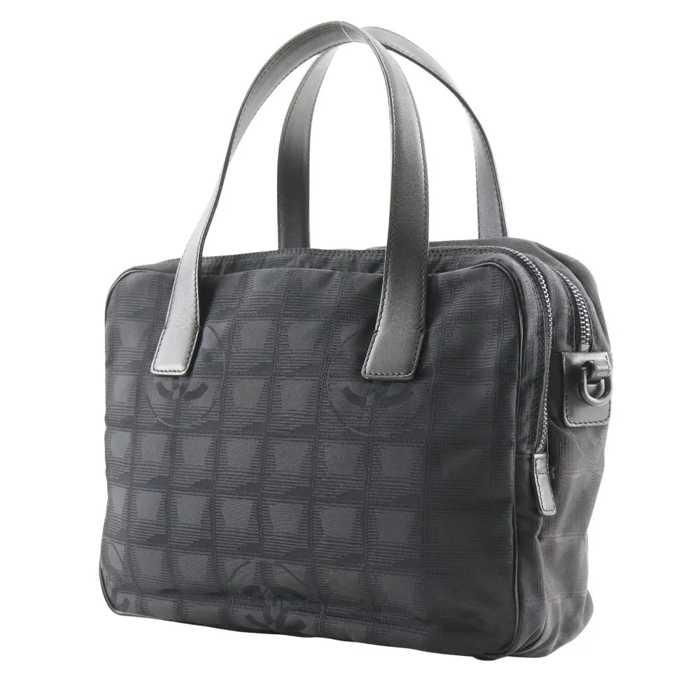 CHANEL Handbag A15973 Nylon canvas black 2WAYShoulder New travel line