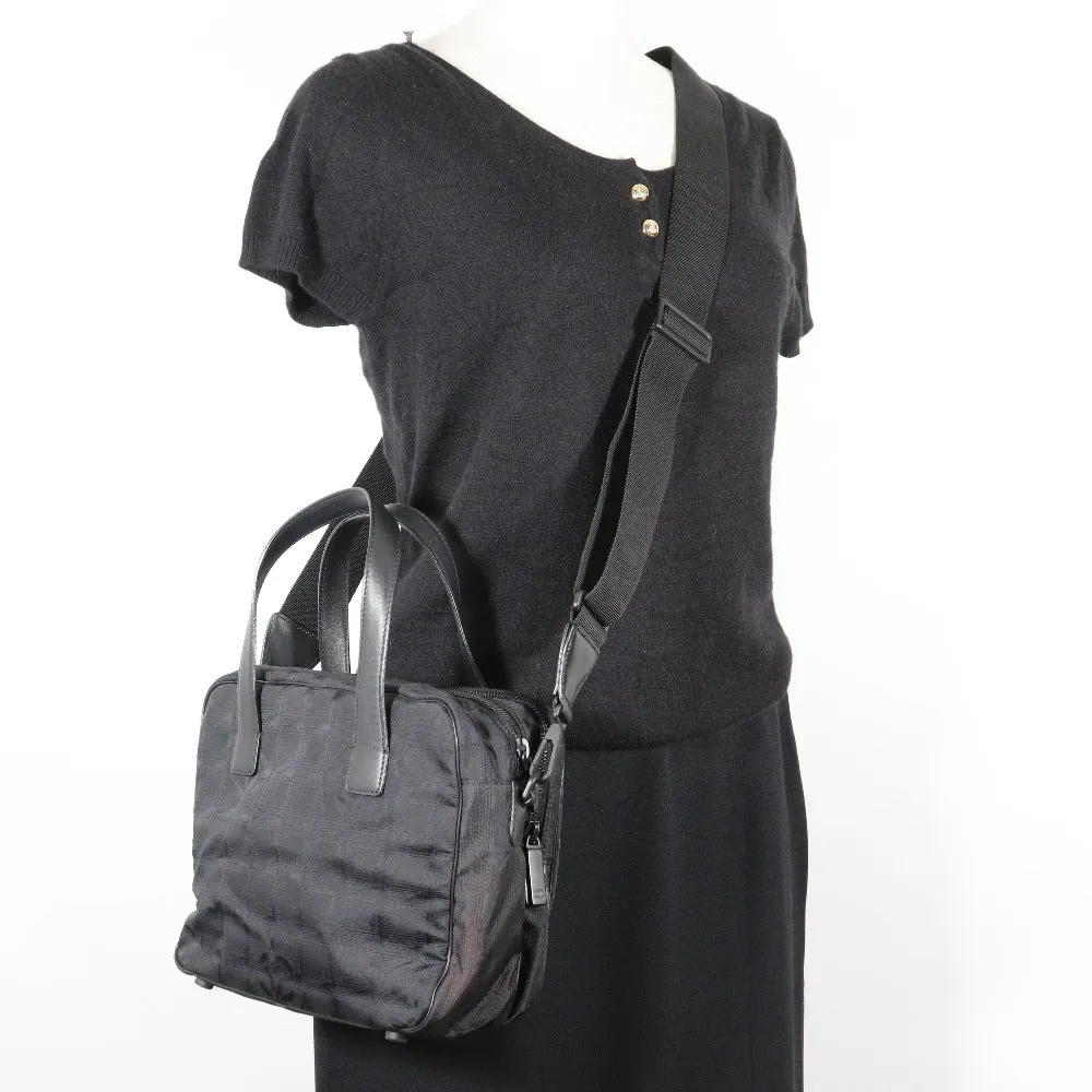 CHANEL Handbag A15973 Nylon canvas black 2WAYShoulder New travel line