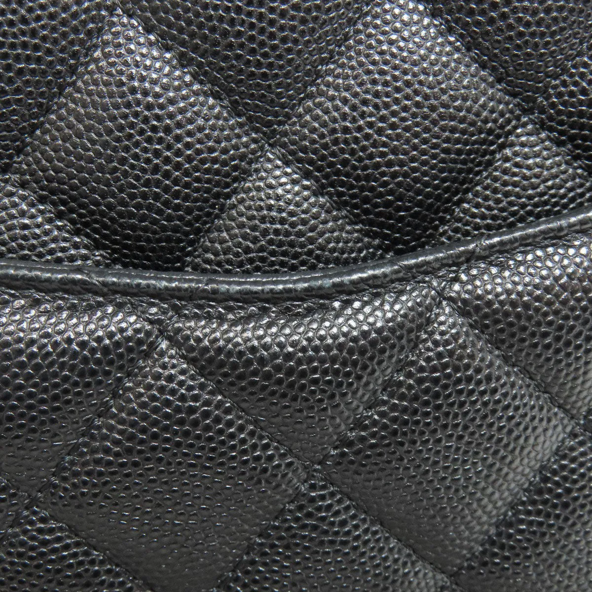 CHANEL Handbag Grained Calfskin Skin black ChainShoulder Matelasse Gold Metal