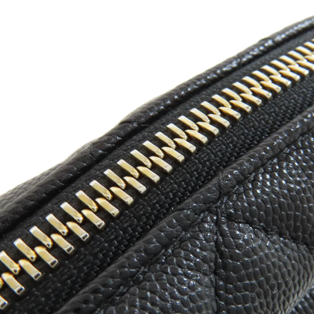 CHANEL Handbag Grained Calfskin Skin black ChainShoulder Matelasse Gold Metal
