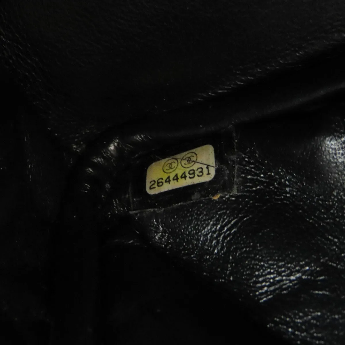 CHANEL Handbag Grained Calfskin Skin black ChainShoulder Matelasse Gold Metal