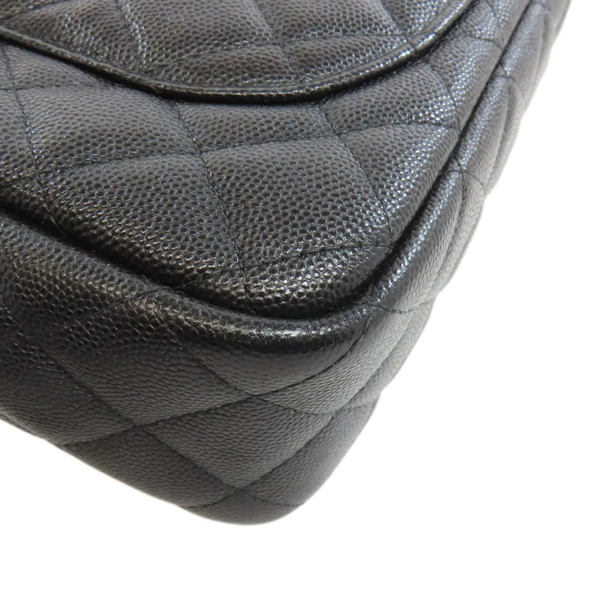 CHANEL Handbag Grained Calfskin Skin black ChainShoulder Matelasse Gold Metal