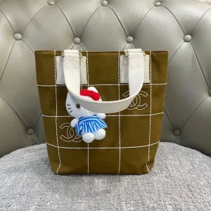 Chanel Hello Kitty Tote Bag in Brown Canvas Shoulder Bag