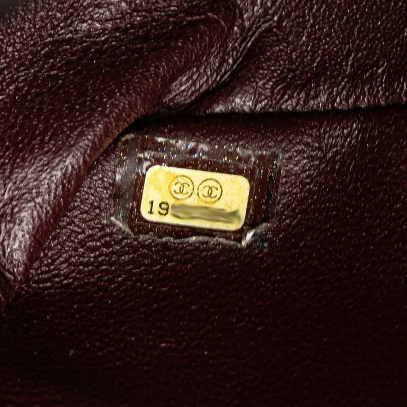 Chanel Medium Quilted Leather Studded Flap Bag Leather Shoulder Bag in Good condition