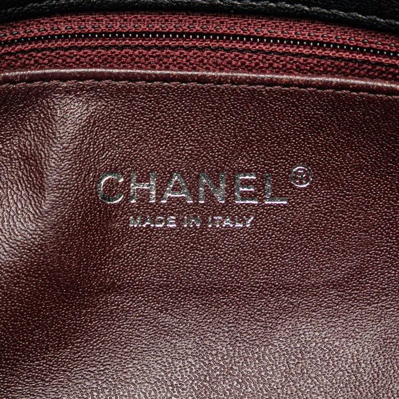 Chanel Medium Quilted Leather Studded Flap Bag Leather Shoulder Bag in Good condition