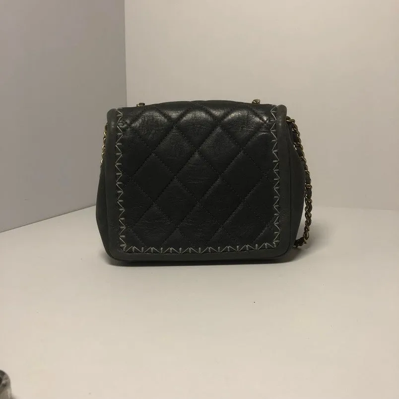 Chanel Mini Classic Flap Grey Shoulder Bag