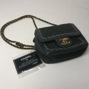 Chanel Mini Classic Flap Grey Shoulder Bag
