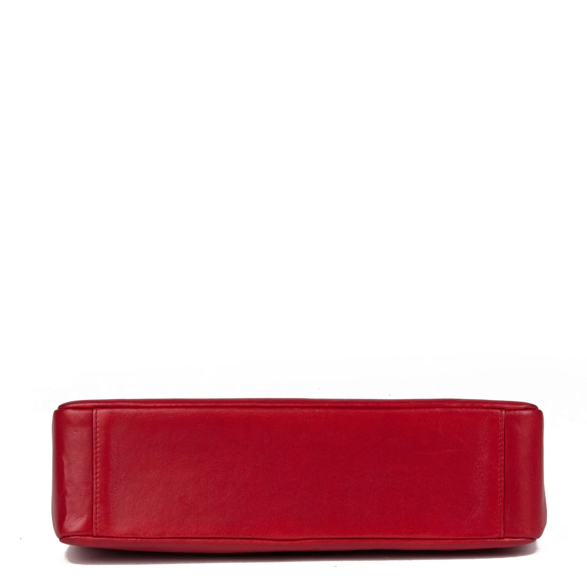 Chanel Red Quilted Lambskin Vintage Classic Shoulder Bag