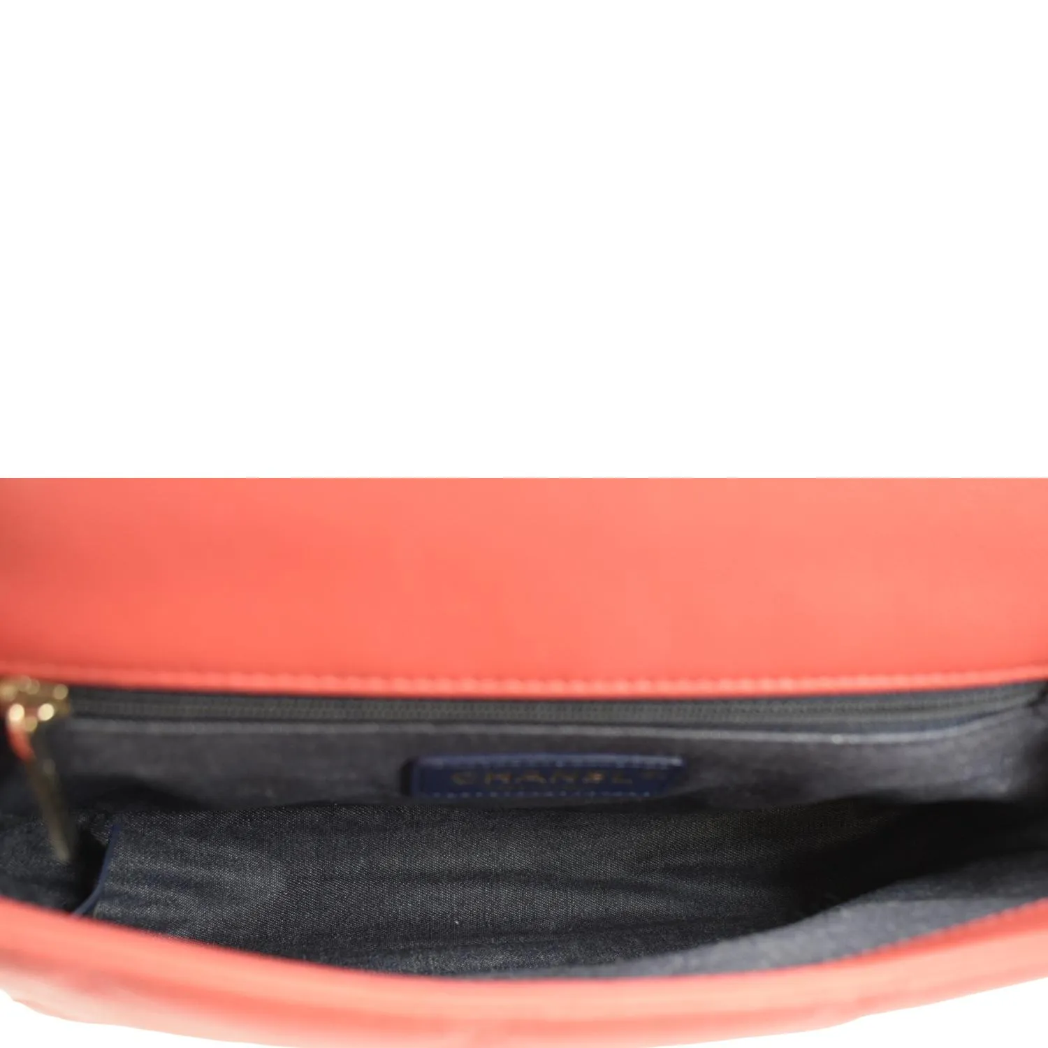 CHANEL Resin Chain Flap Lambskin Quilted Leather Shoulder Bag Red
