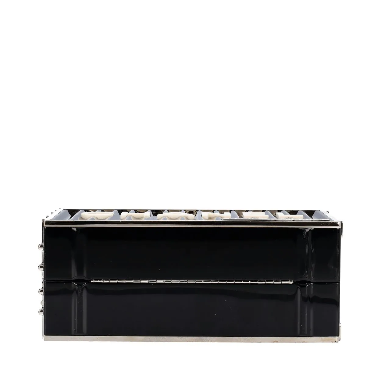 CHANEL Resin Paris Hamburg Minaudiere Shoulder Bag Black