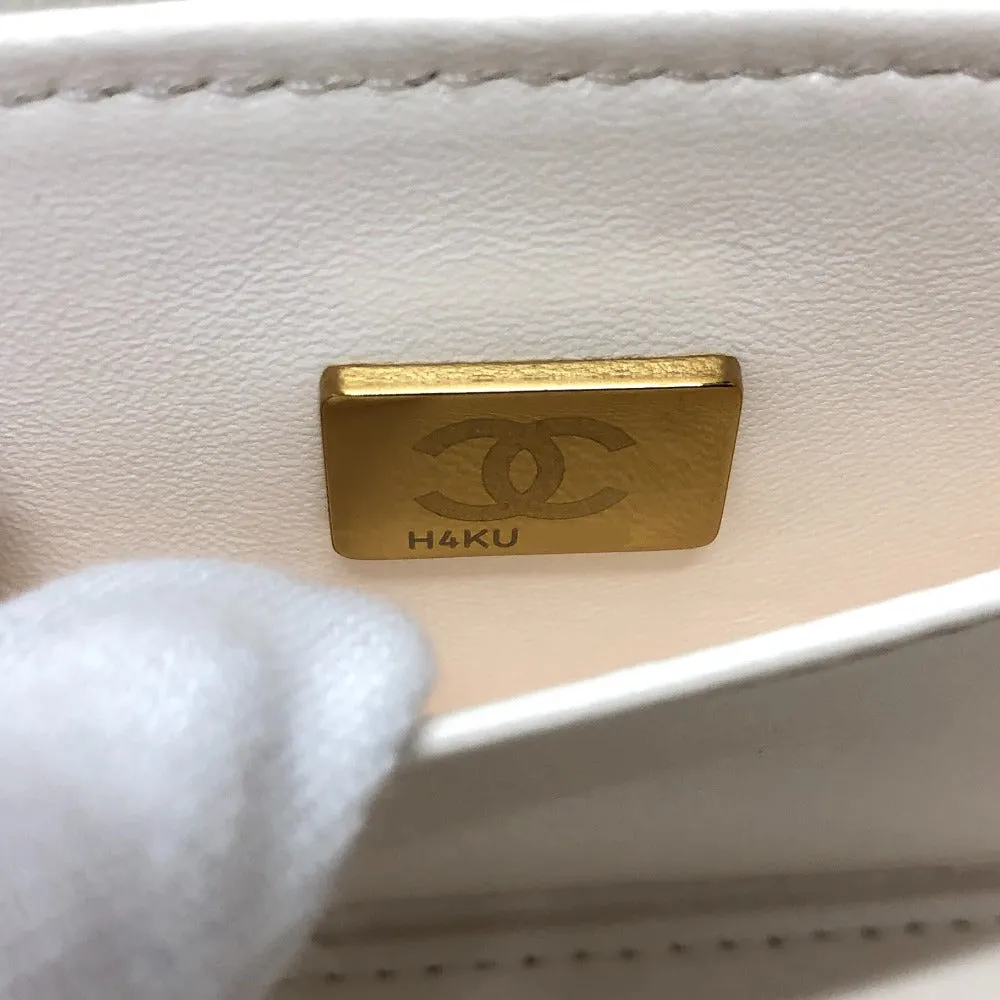 CHANEL Shoulder Bag AS3171 Caviar skin white COCO Mark CC Vanity bag Women Used
