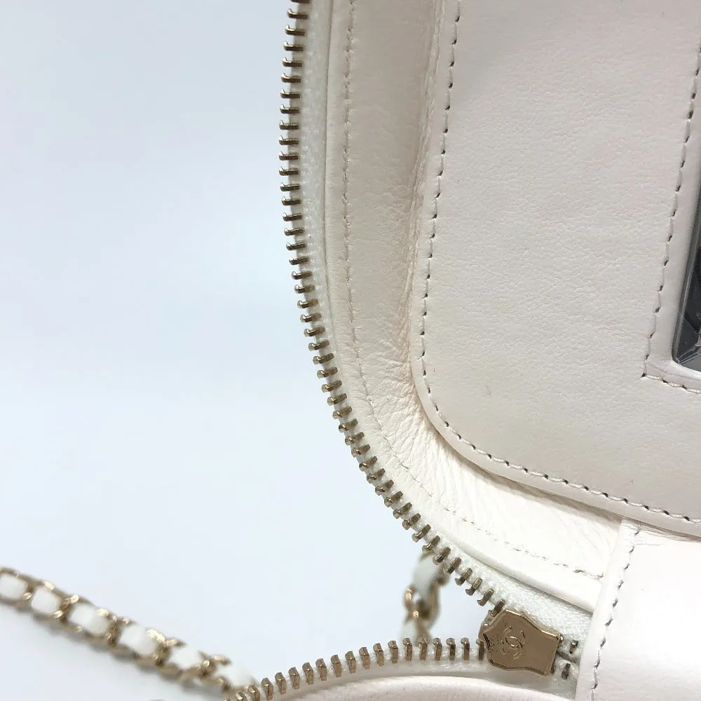 CHANEL Shoulder Bag AS3171 Caviar skin white COCO Mark CC Vanity bag Women Used