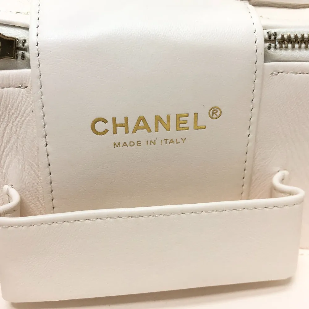 CHANEL Shoulder Bag AS3171 Caviar skin white COCO Mark CC Vanity bag Women Used