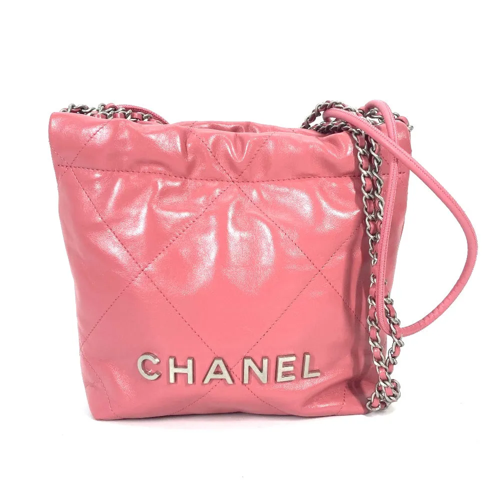 CHANEL Shoulder Bag AS3980 Calfskin pink Chain chanel 22 Women Used