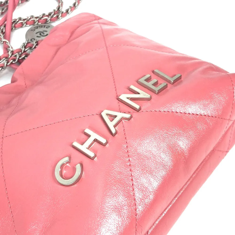 CHANEL Shoulder Bag AS3980 Calfskin pink Chain chanel 22 Women Used
