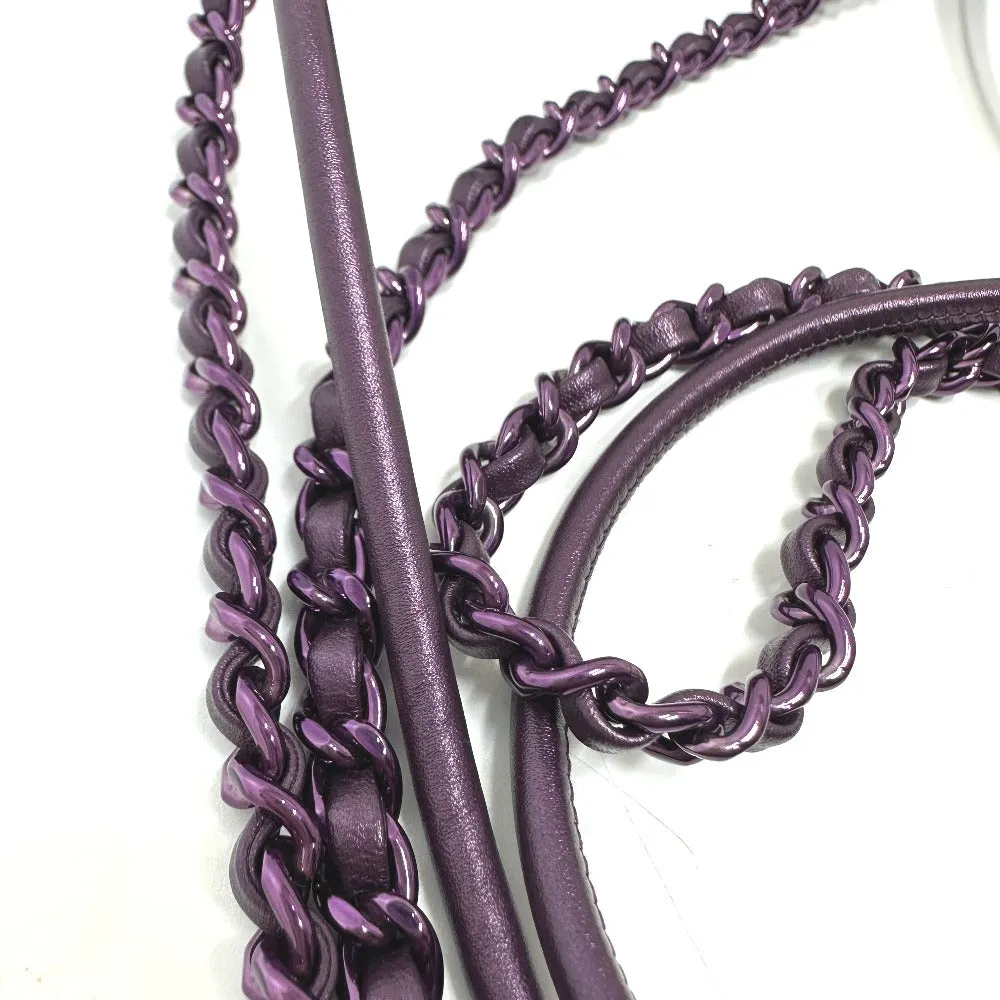 CHANEL Shoulder Bag AS3980 leather purple CHANEL22 Glitter All Purple