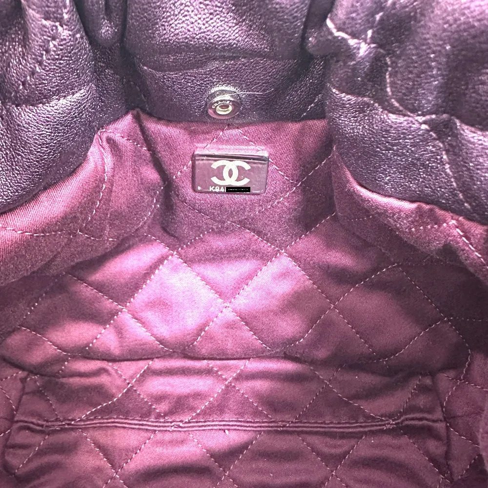 CHANEL Shoulder Bag AS3980 leather purple CHANEL22 Glitter All Purple