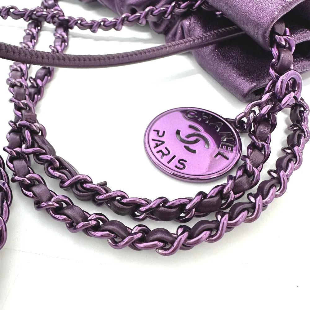 CHANEL Shoulder Bag AS3980 leather purple CHANEL22 Glitter All Purple