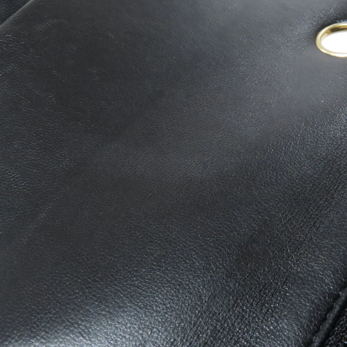 CHANEL Shoulder Bag lambskin black Matelasse Gold Metal Women Used