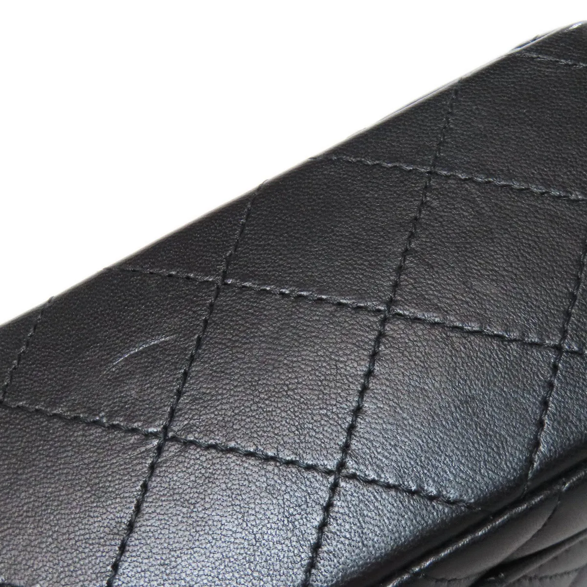 CHANEL Shoulder Bag lambskin black Matelasse Gold Metal Women Used