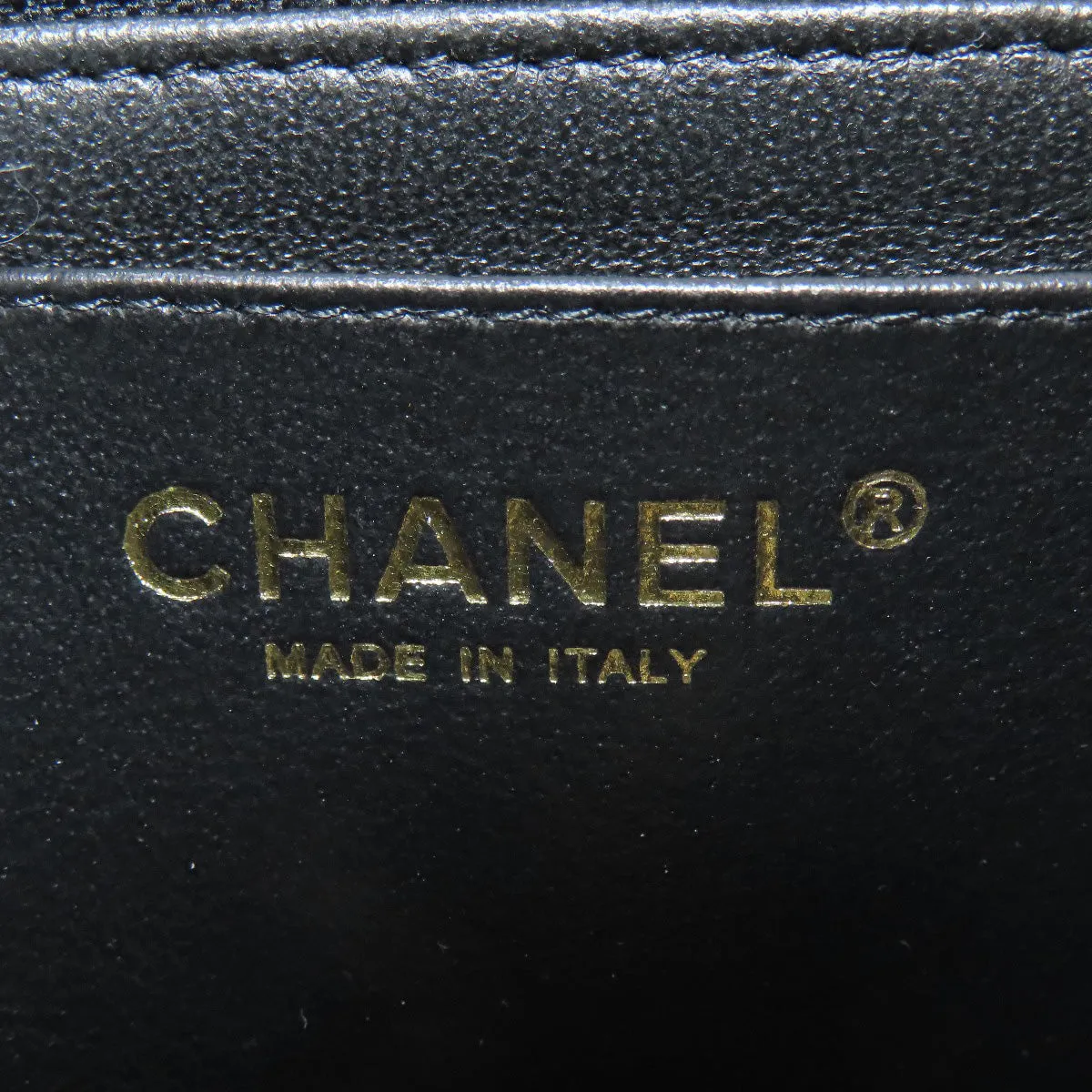 CHANEL Shoulder Bag lambskin black Matelasse Gold Metal Women Used