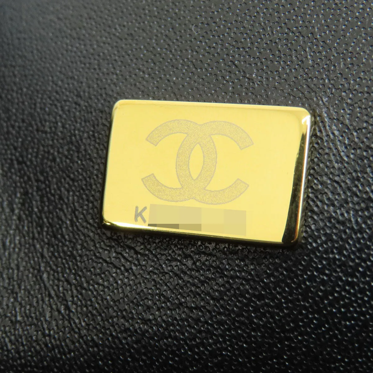 CHANEL Shoulder Bag lambskin black Matelasse Gold Metal