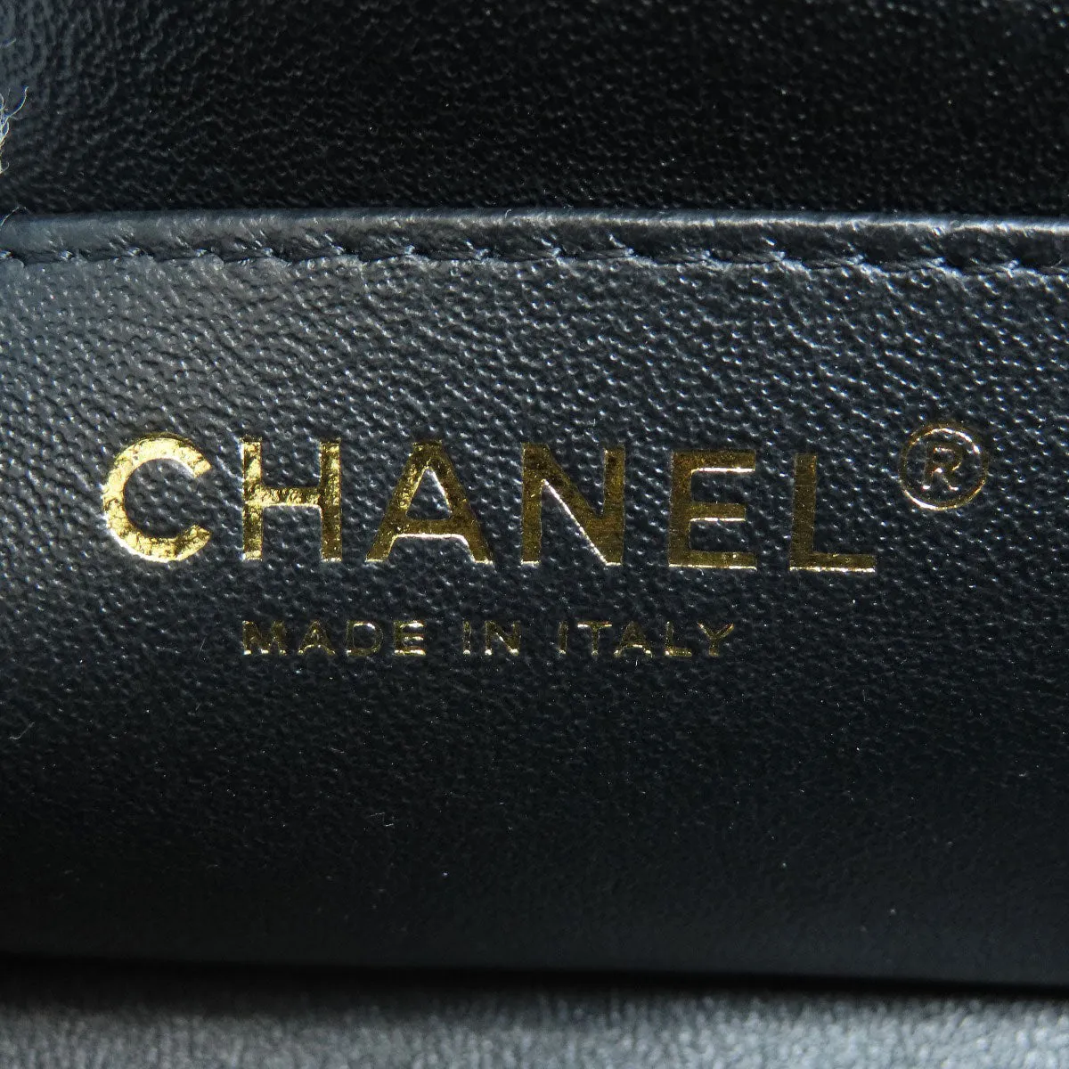 CHANEL Shoulder Bag lambskin black Matelasse Gold Metal