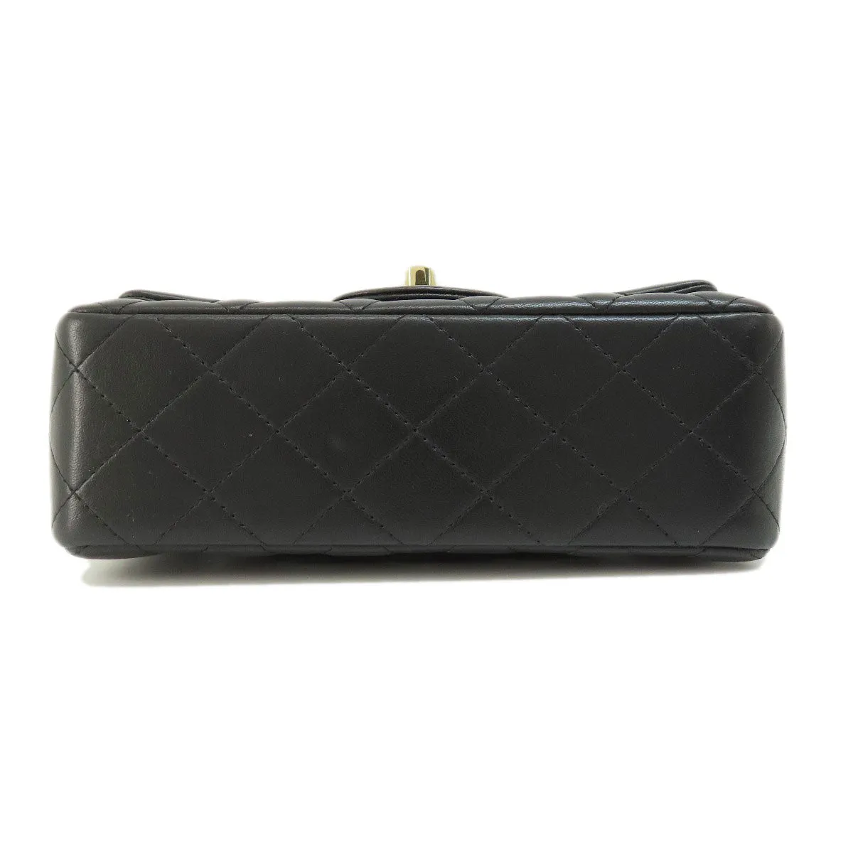 CHANEL Shoulder Bag lambskin black Matelasse Gold Metal