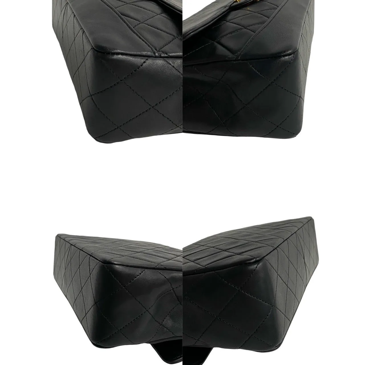 CHANEL Shoulder Bag lambskin black Matrasse