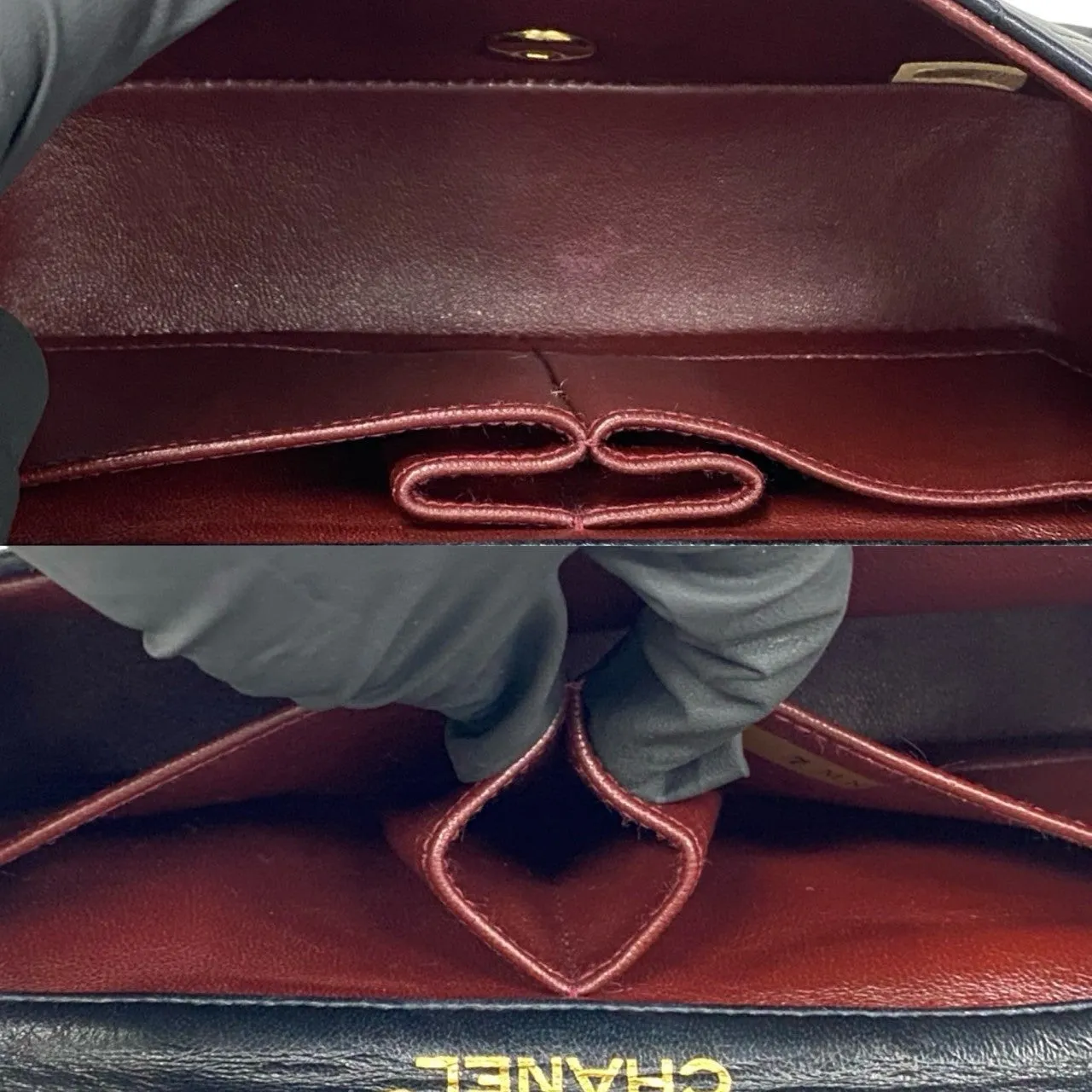 CHANEL Shoulder Bag lambskin black Matrasse