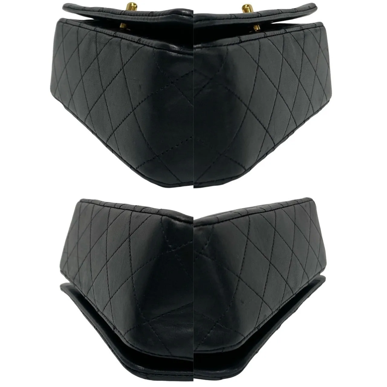 CHANEL Shoulder Bag lambskin black Matrasse