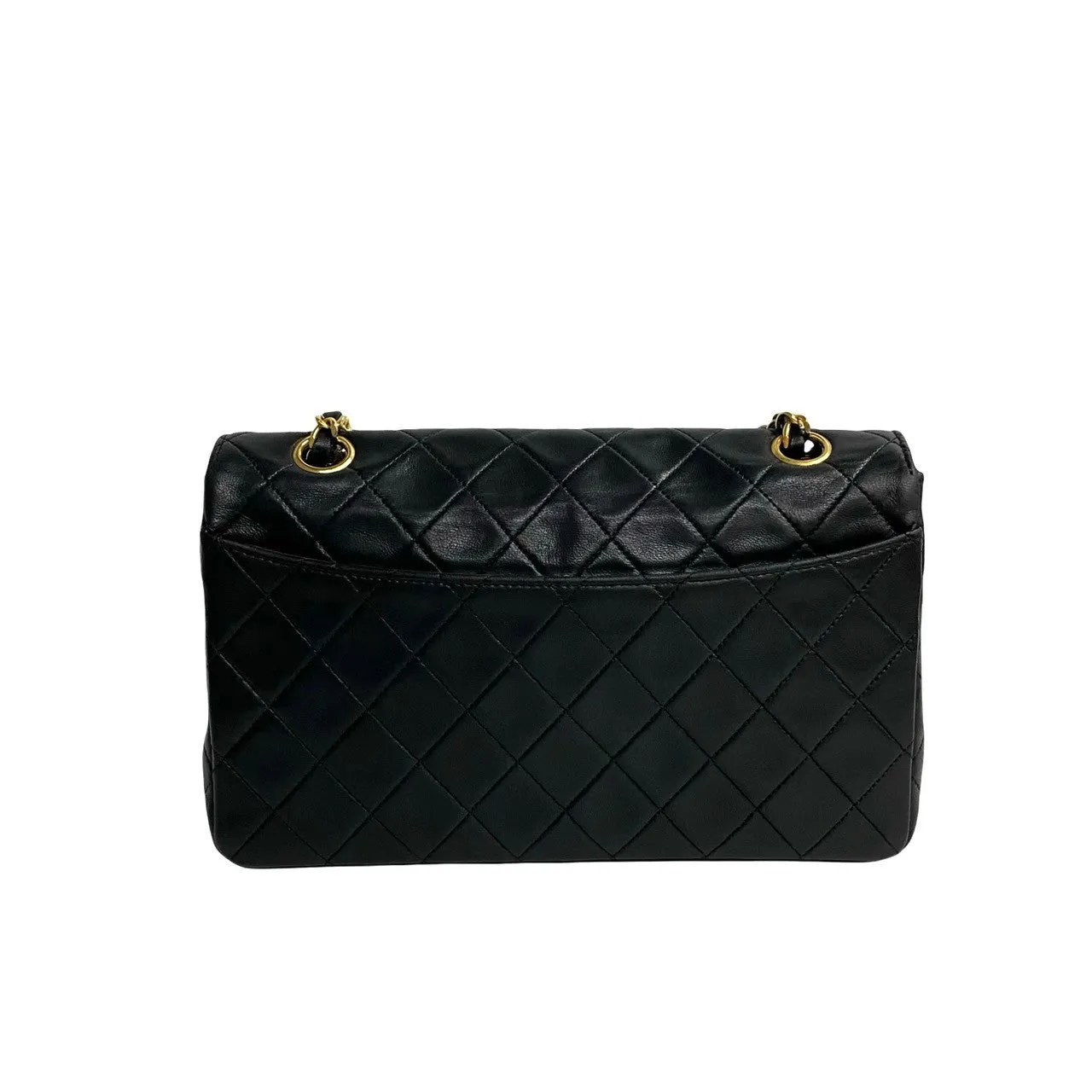 CHANEL Shoulder Bag lambskin black Matrasse